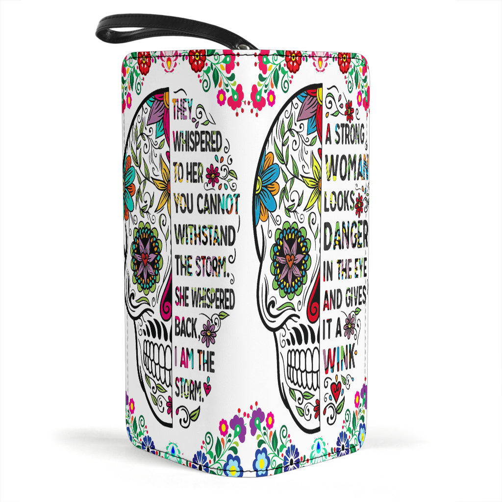 Sugar skull clutch purse wallet