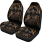 Set 2 pcs Floral sugar skull day of the dead skull car seat covers