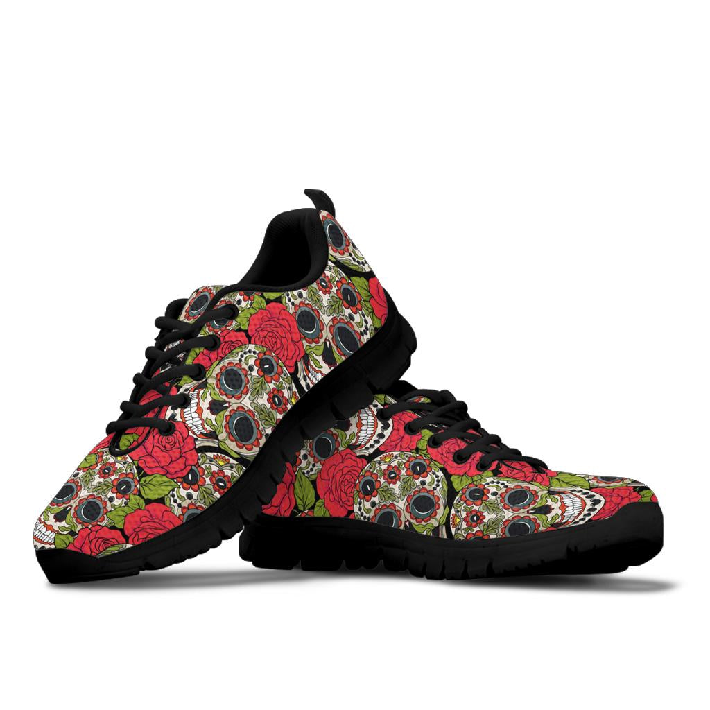 Black sugar skull sneakers