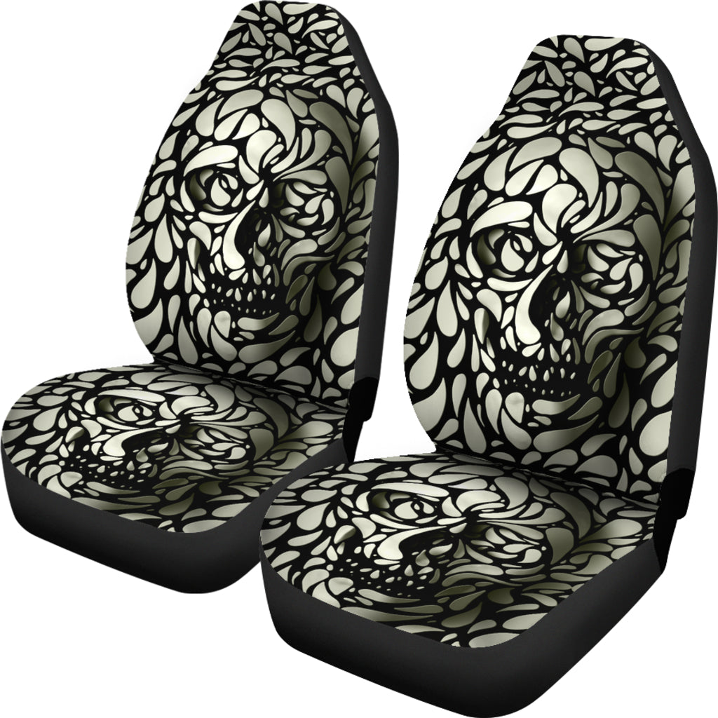 Set of 2 - Awesome skull seat covers
