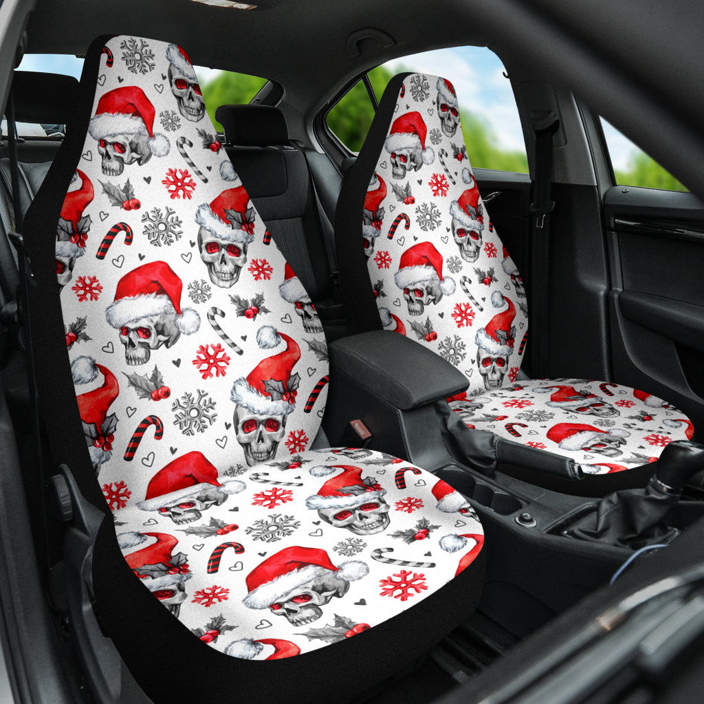 Skull christmas car seat cover