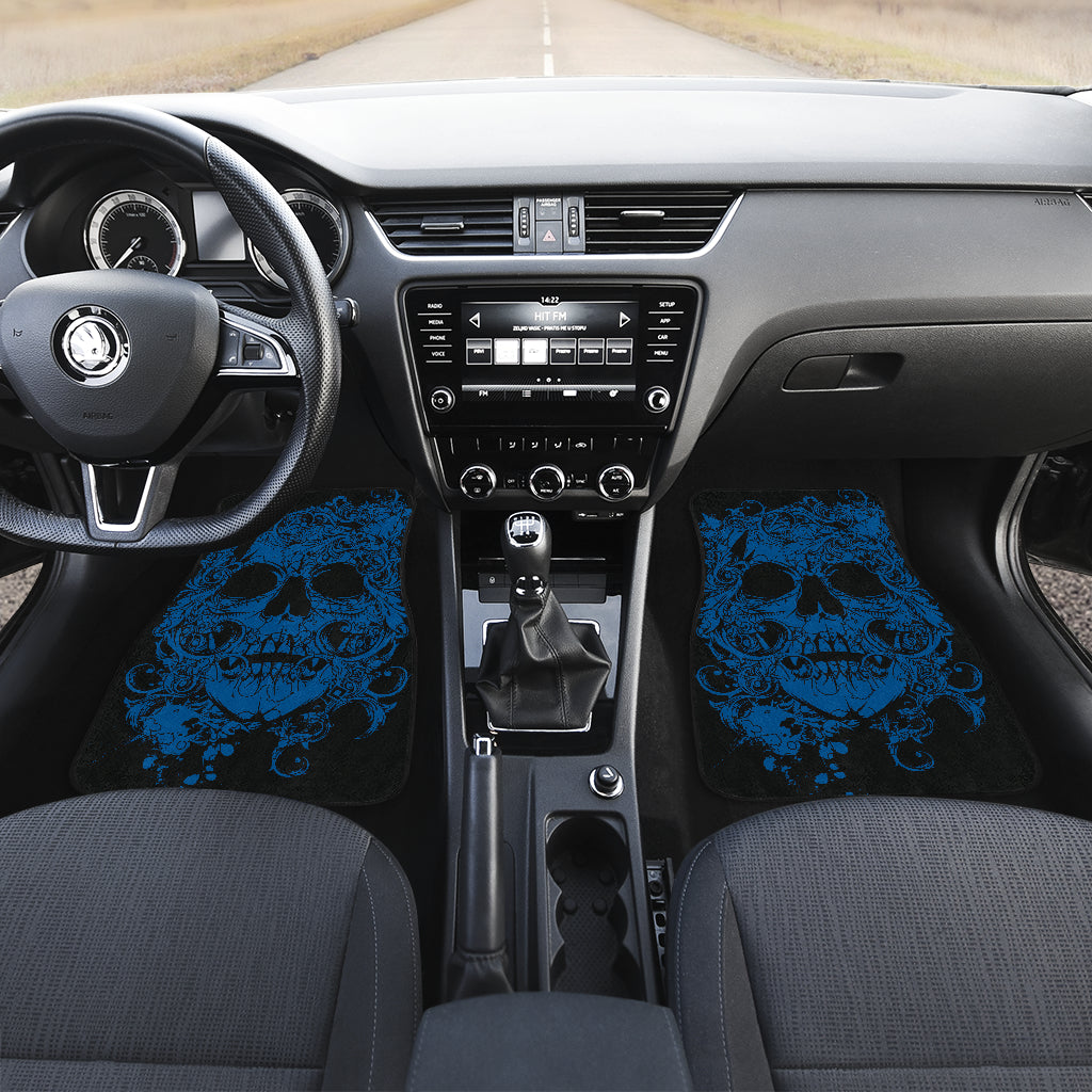 Set of 4 pcs skull car mats