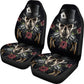 Set 2 pcs Gothic skull car seat covers