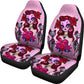 Set of 2 pcs sugar skull girl day of the dead car seat covers