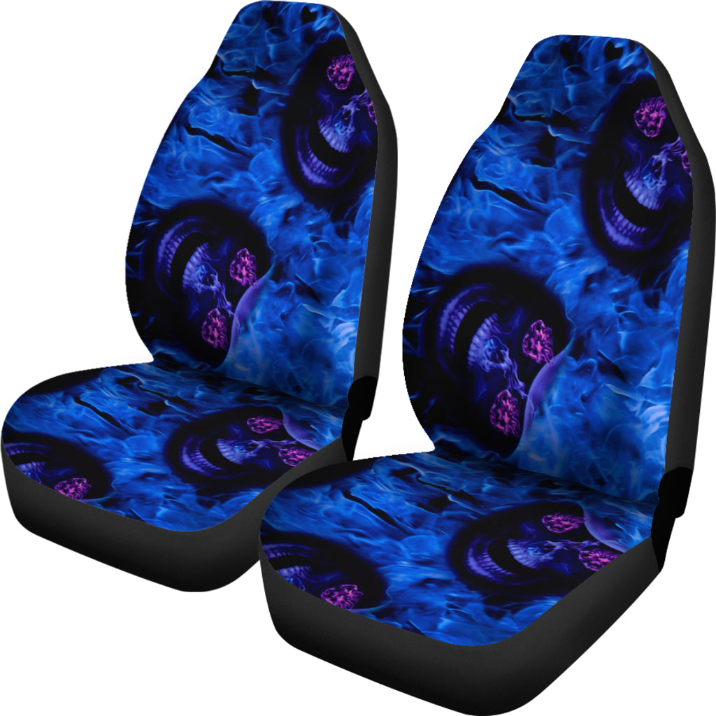 Set of 2 skull car seat covers