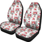 Set of 2 pcs sugar skull car seat covers