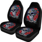 Set of 2 skulls car seat covers