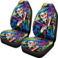 Set of 2 skull car seat covers