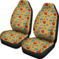 Set 2 pcs Floral sugar skull day of the dead skull car seat covers