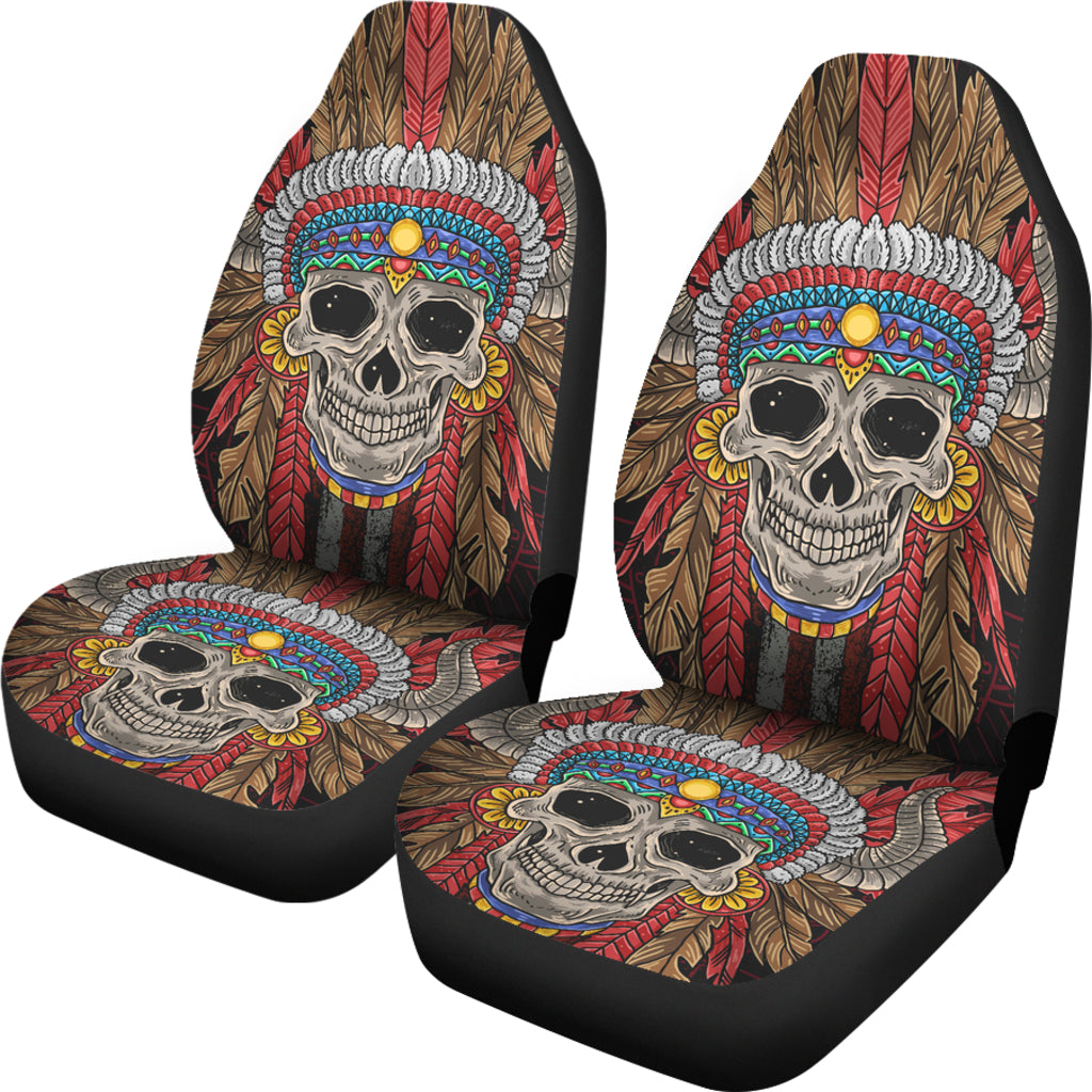 Set 2 skull car seat cover skulls