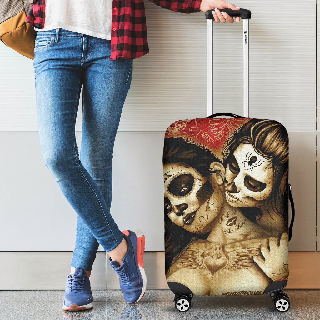 Sugar skull girls luggage covers
