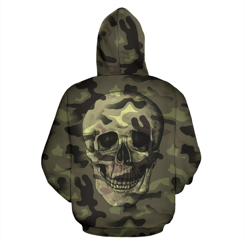 Camo Skull All Over Print Hoodie for Lovers of Skulls and Camouflage