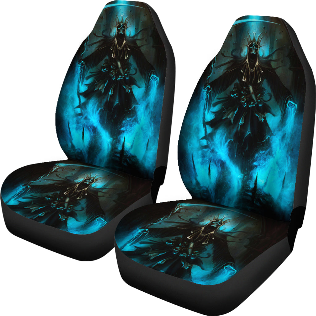 Set 2 pcs Gothic skull car seat covers