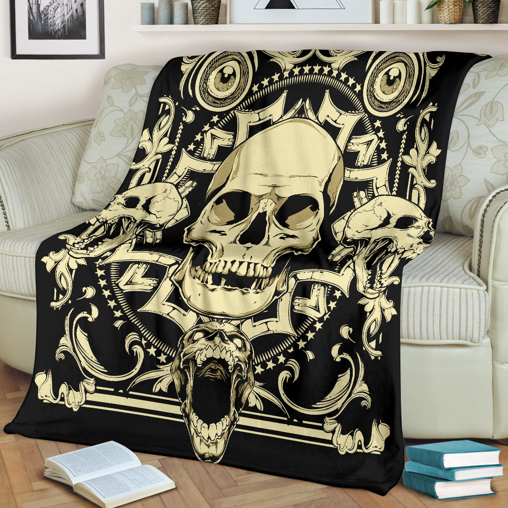 Premium skull blanket - premium blanket