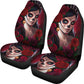Set of 2 pcs skull girl car seat covers