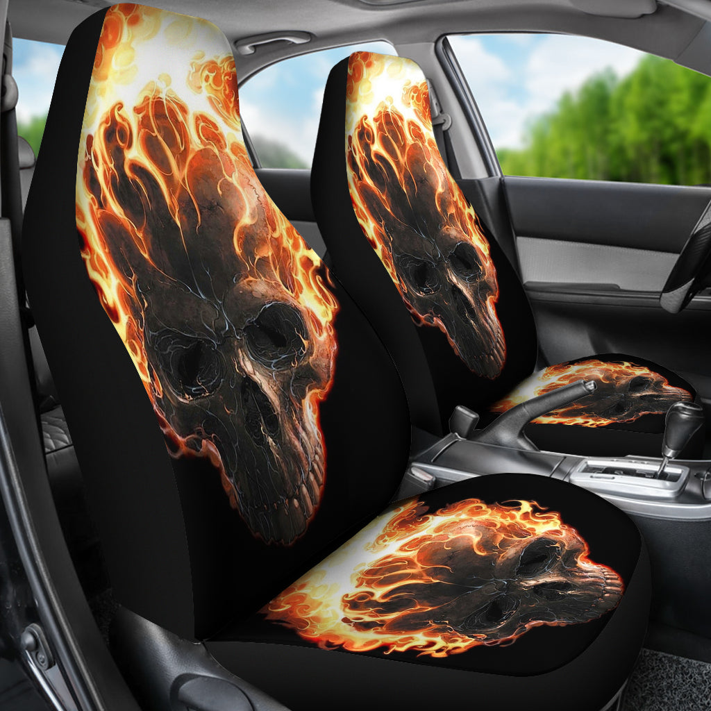 Skull fire - Car seat cover