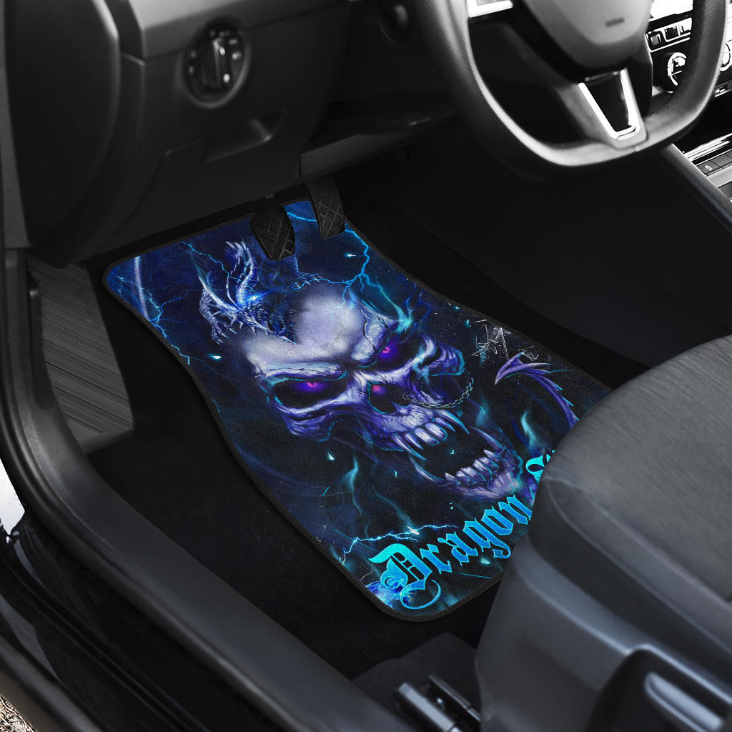 Set 4 pcs dragon skull car mats