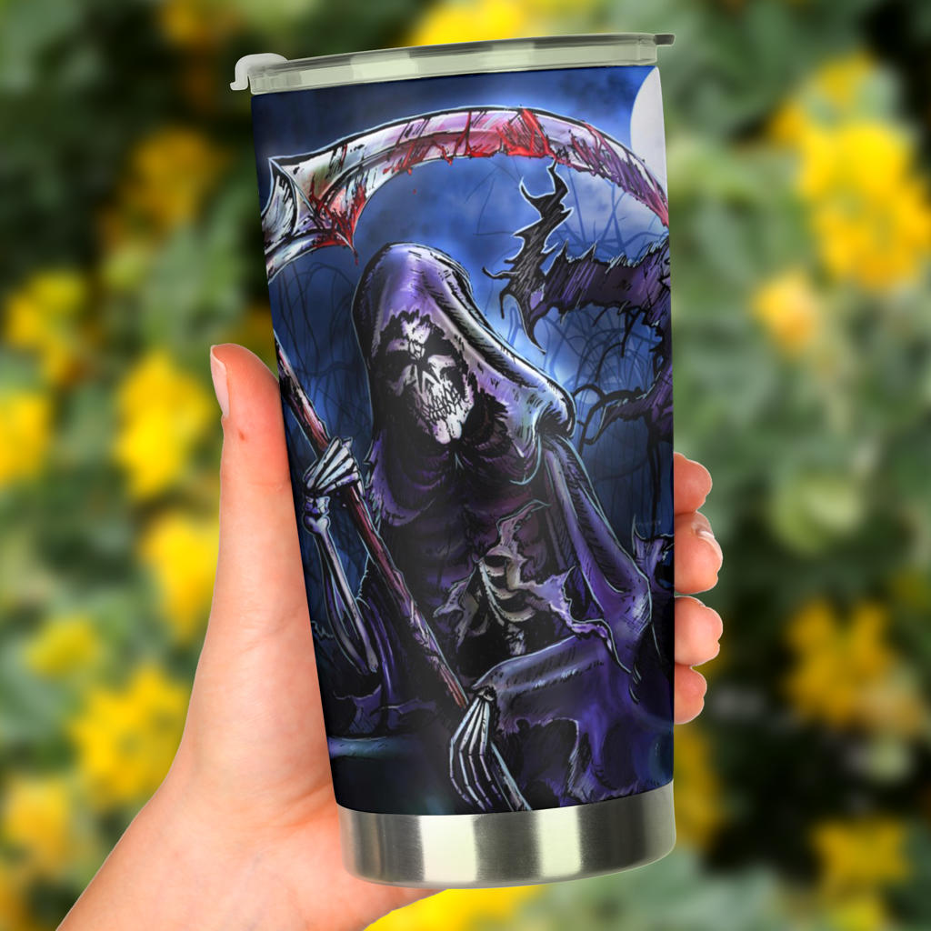 Skeleton freezer Mug, death skull coffee mug, flaming skull mug, horror freezer Mug, flower skull beer mug, death skull tumbler