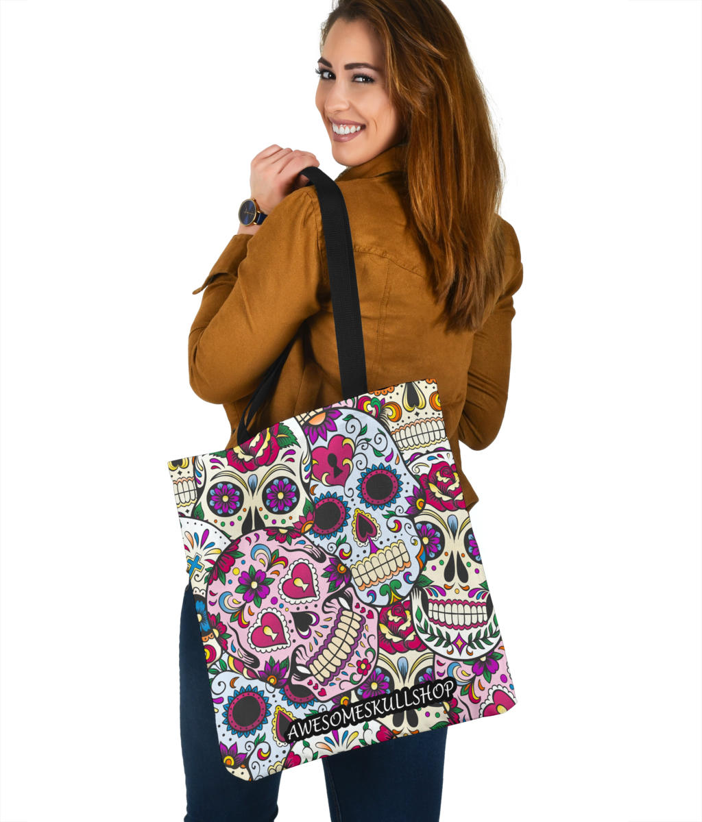 Awesome skull tote bag