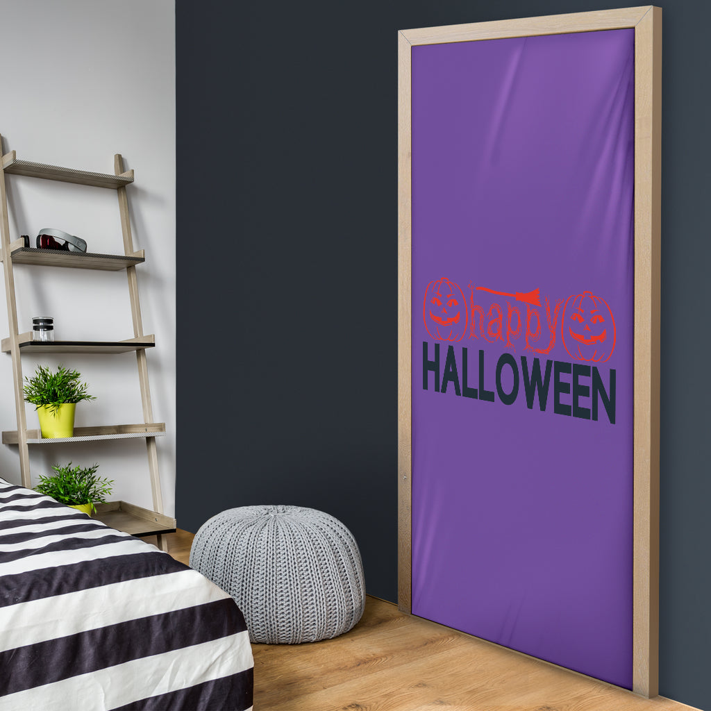 Happy Halloween Purple - Halloween Door Sock