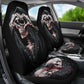 Set of 2 pcs skull girl car seat covers