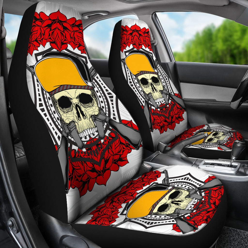 Set of 2 skull Gothic car seat covers