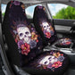 Set 2 pcs Gothic Floral skull car seat covers