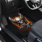 Set 4 pcs wing flaming motorcycle skull car mats