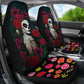 Set of 2-Sugar Skull Girl - Day of the dead car seat covers