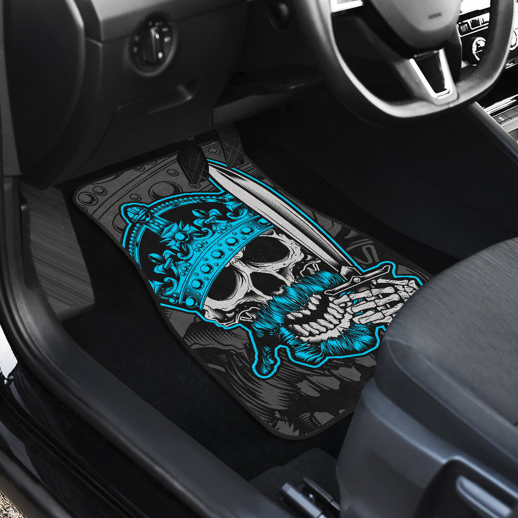 Set of 4 pcs skull car mats