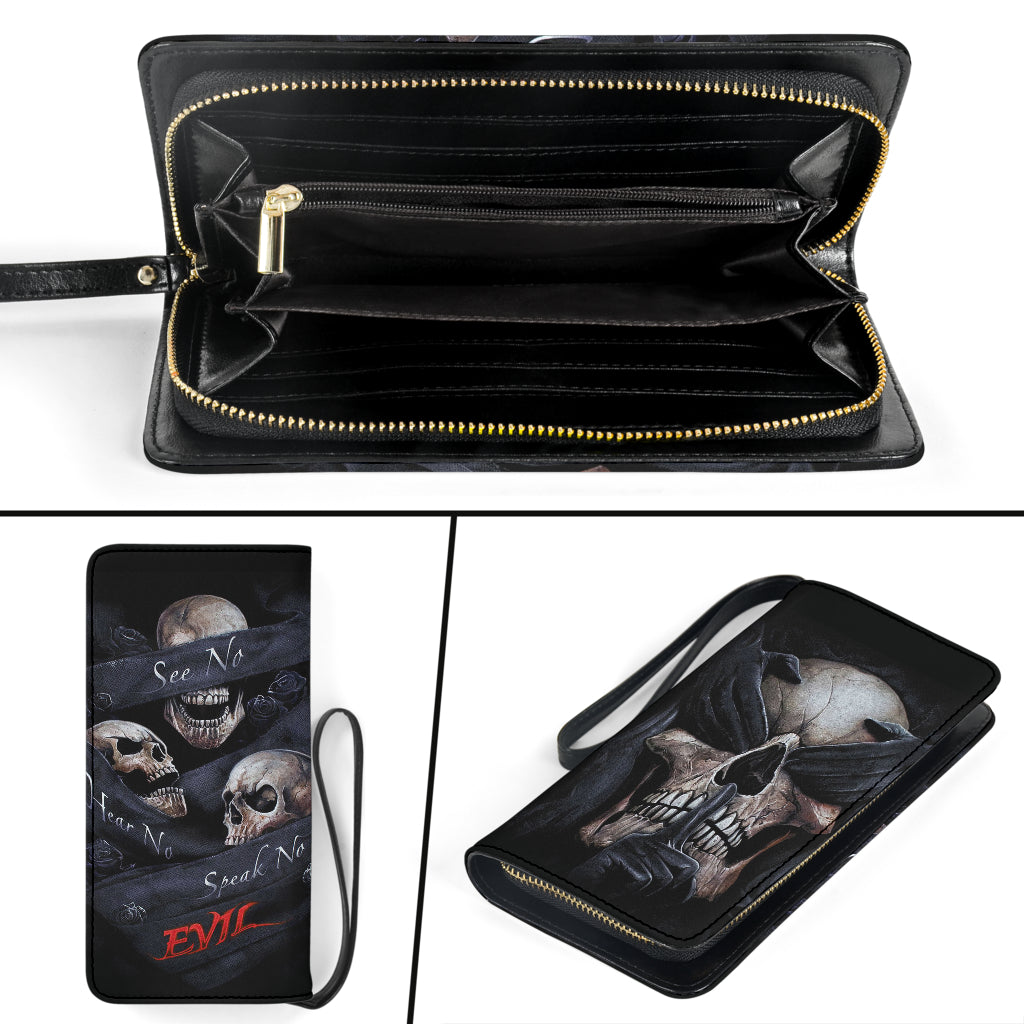 No see no hear no speak evils clutch purse