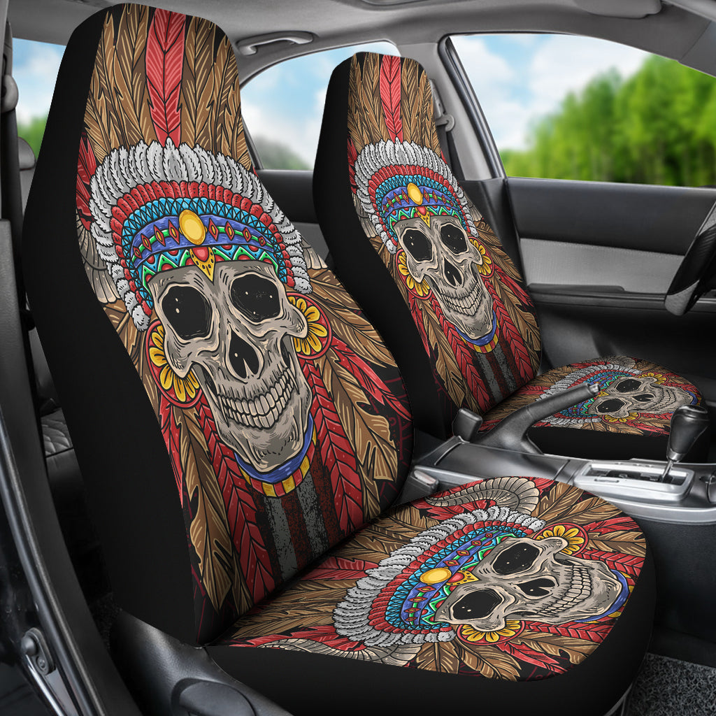 Set 2 skull car seat cover skulls