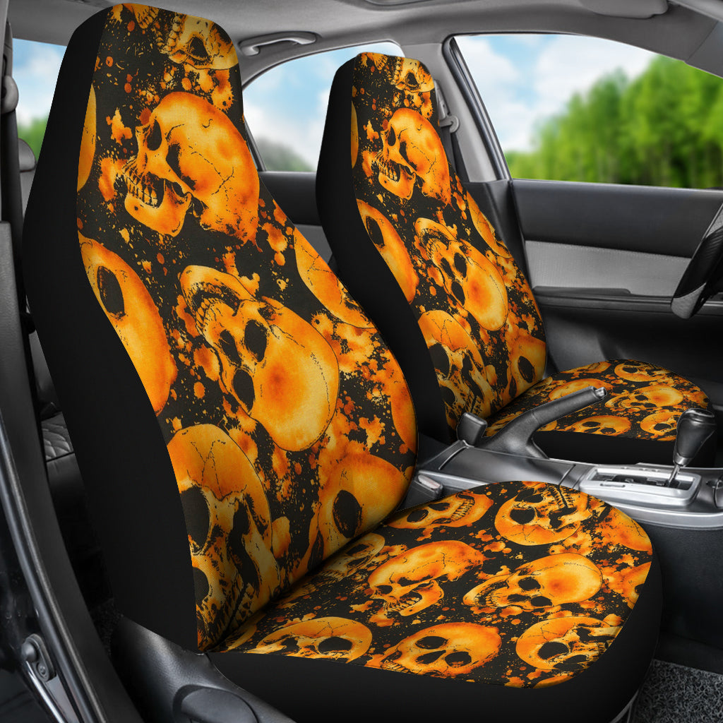 Set 2 skull car seat cover skulls