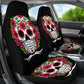Sugar skulls car seat cover