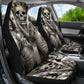 Set of 2 pcs skull girl car seat covers