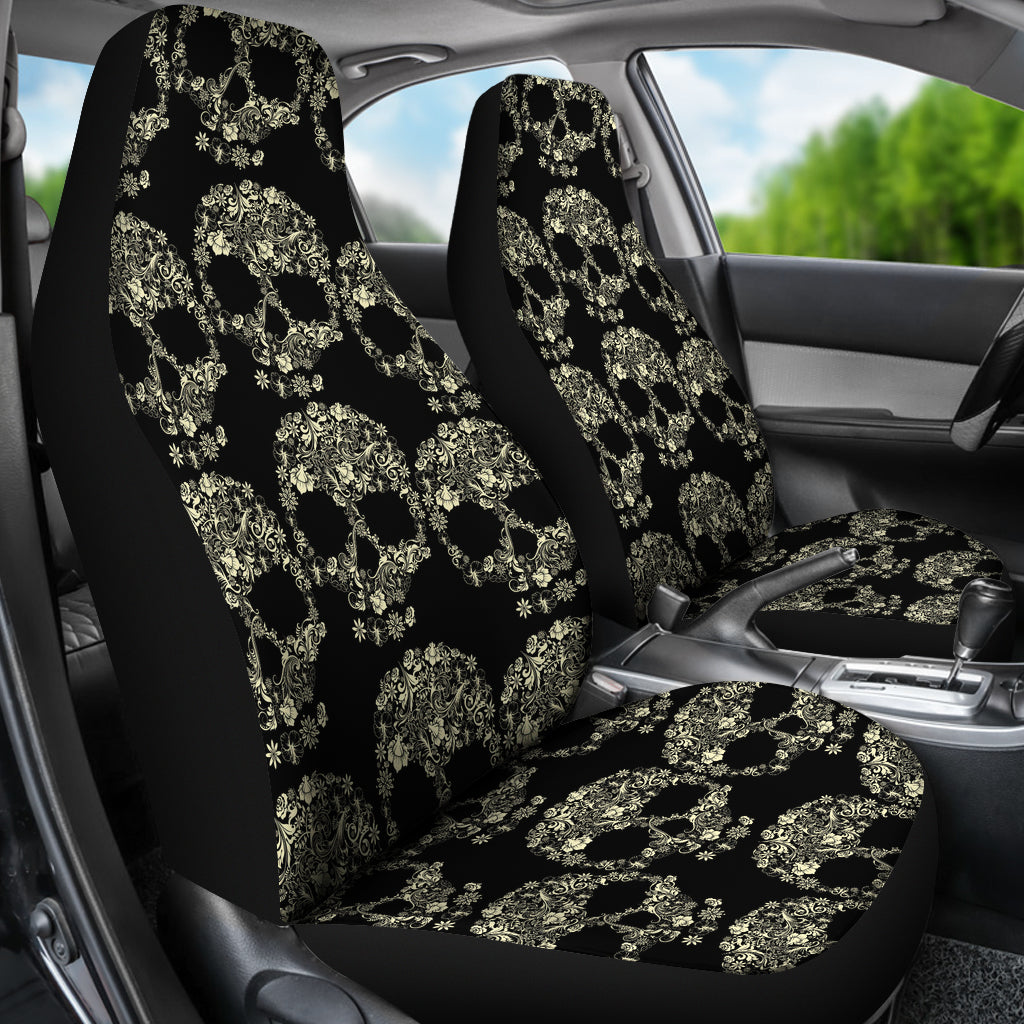 Sugar skull car seat covers