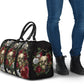 Skulls and Roses on Back Travel Bag