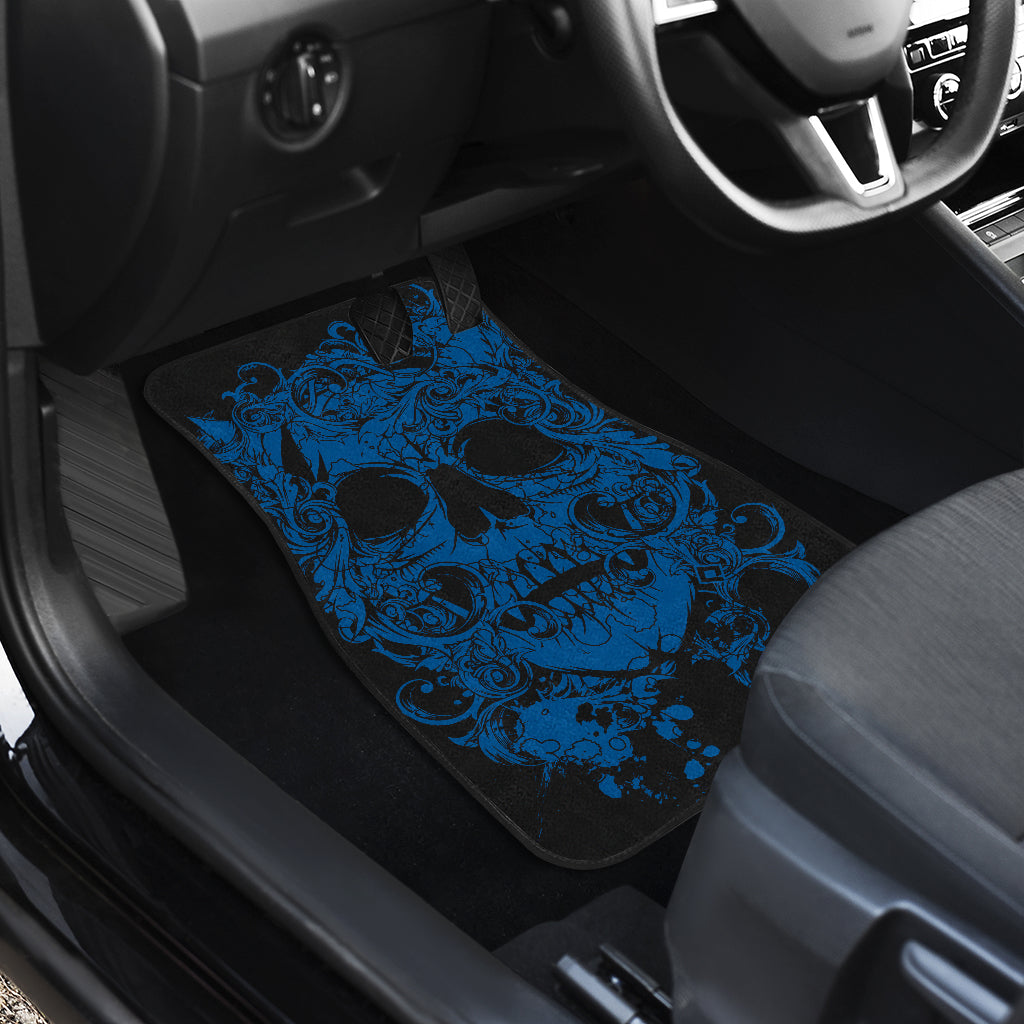 Set of 4 pcs skull car mats