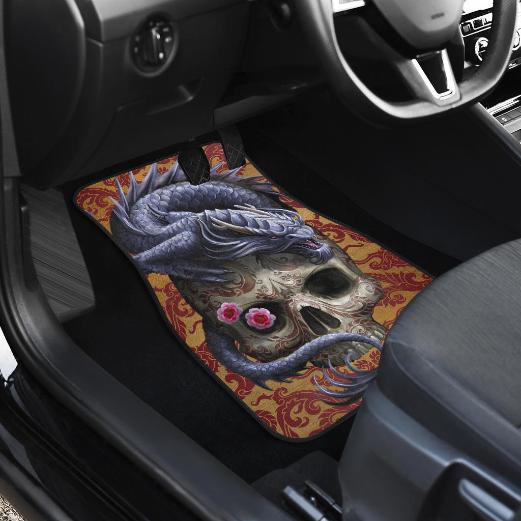 Set of 4 pcs dragon skull car mats