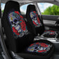 Set of 2 skulls car seat covers