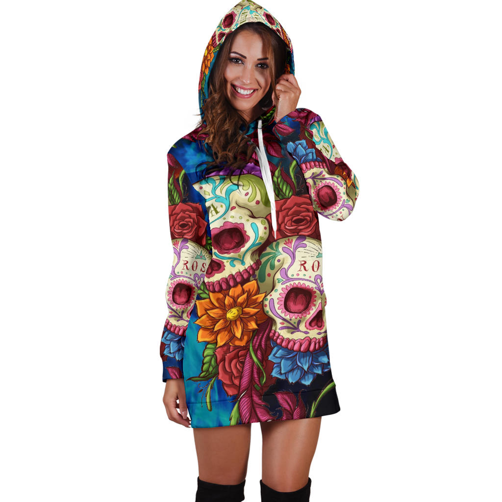 Sugar skull dress hoodie