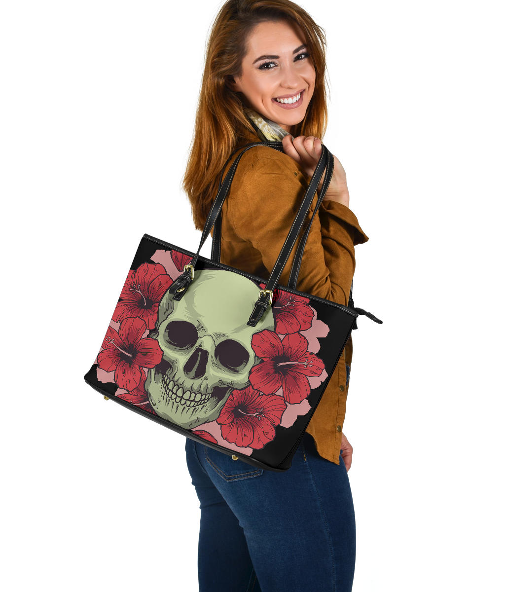 Floral skull bag purse handbag