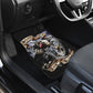 Set of 4 pcs ride or die grim reaper skull car mats