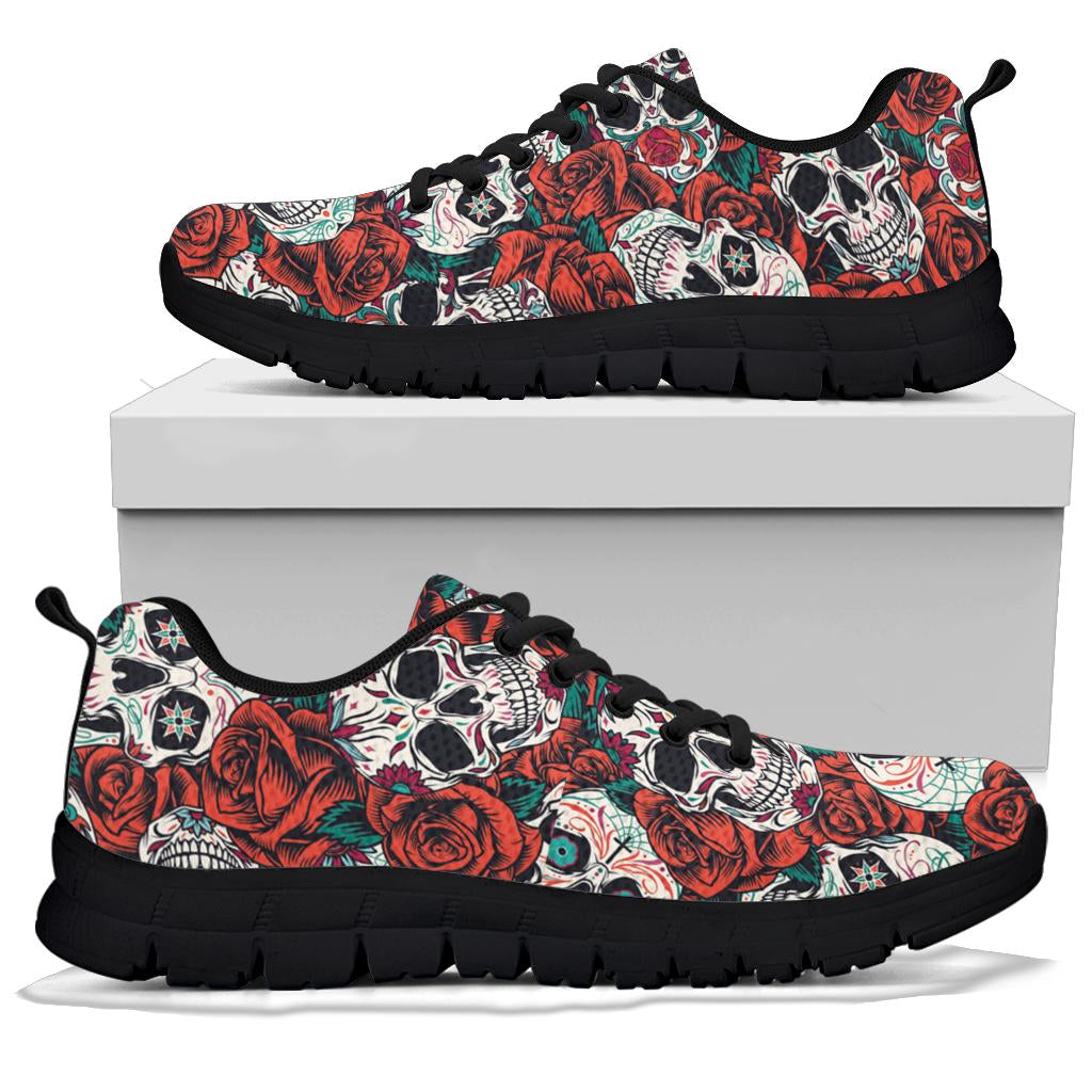 Black sugar skull sneakers