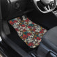 Set 4 pcs sugar skull car mats