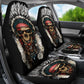 Set 2 pcs Gothic skull car seat covers