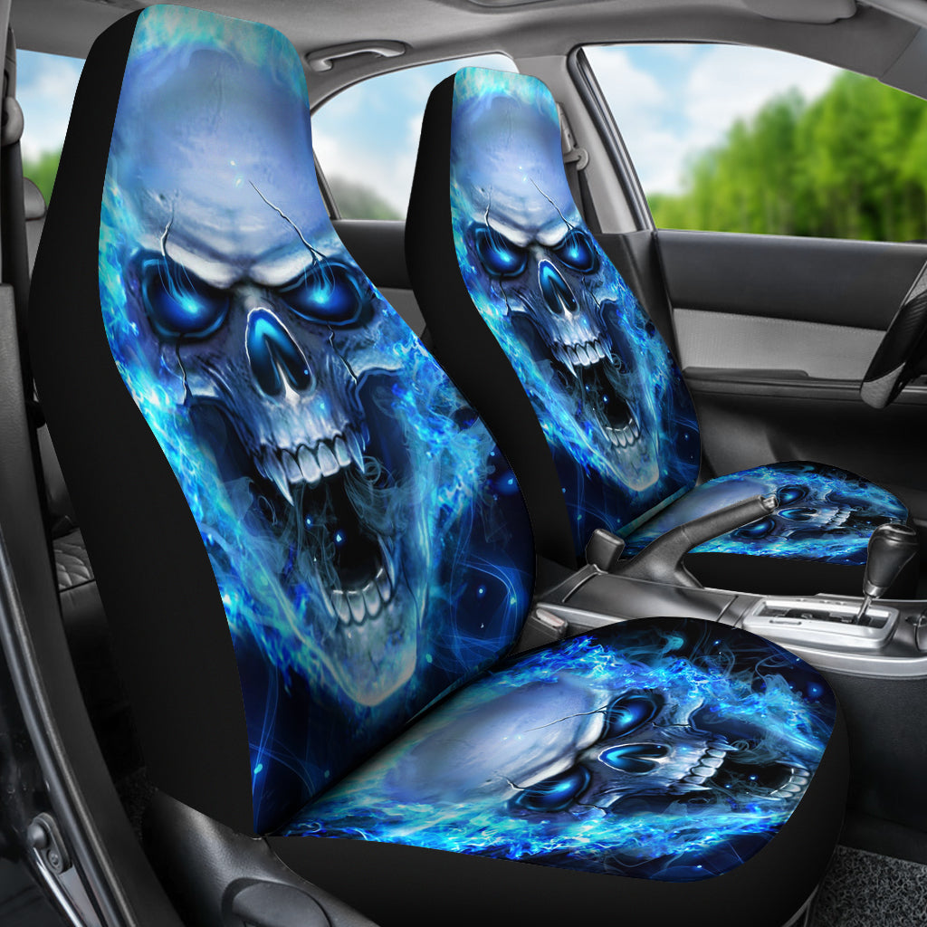 Set of 2 - Skull Car Seat Covers | Universal Fit