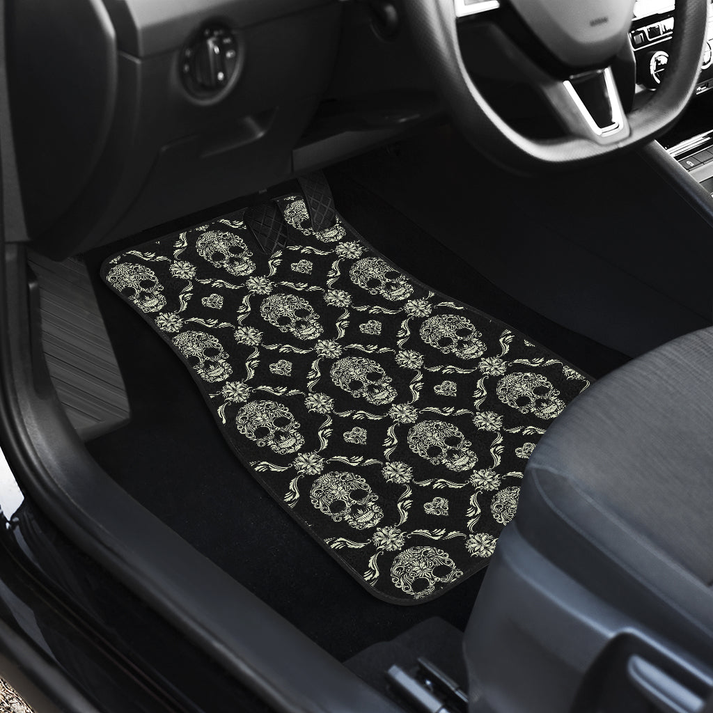 Set of 4 pcs skull car mats