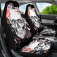 Set 2 pcs Floral gothic sugar skull car seat covers