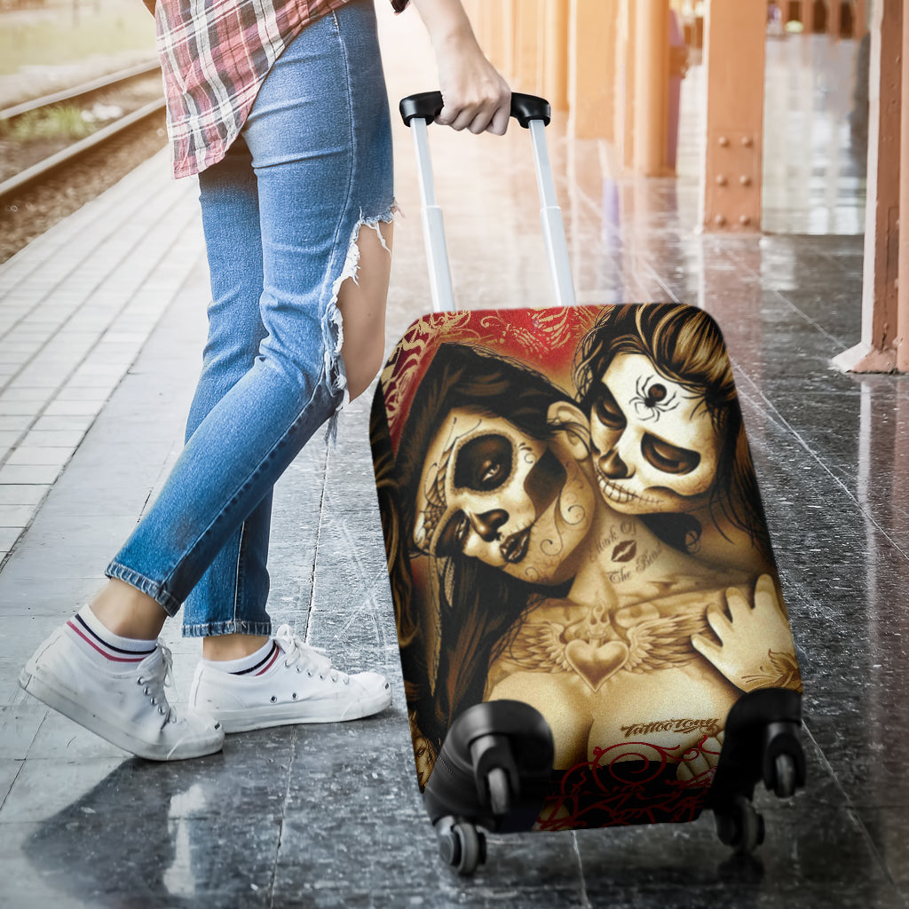 Sugar skull girls luggage covers